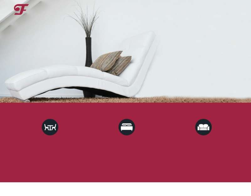 红色宽屏的室内家具装饰公司展示html5模板