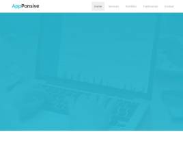 简洁宽屏的手机app软件应用介绍html5模板