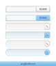 蓝色清爽的网页界面UI搜索框设计元素psd分层素材下载