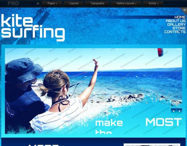 蓝色的海洋冲浪主题网站模板html源码下载