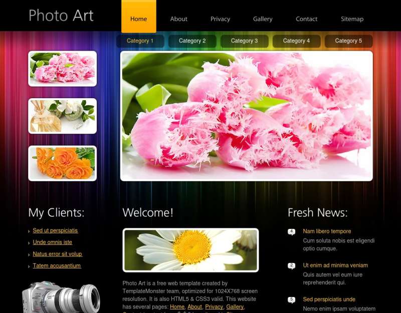 黑色漂亮的鲜花店网页模板html整站下载