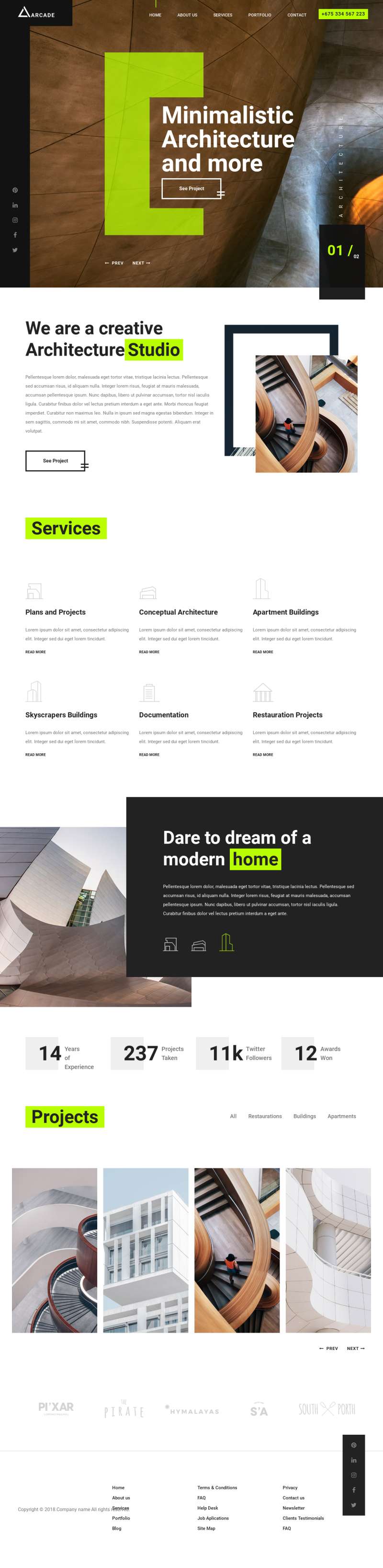 创意的建筑设计公司网站模板