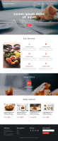 红色的美食餐厅预订网站模板