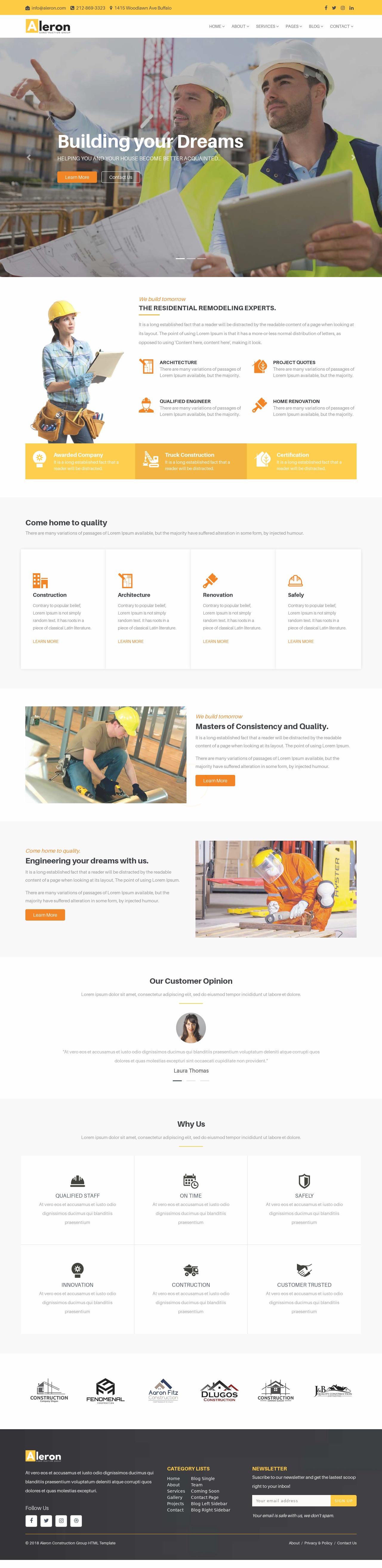 響應式的建筑工業公司bootstrap網站模板