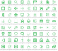 150个绿色点像素图标_单色的矢量像素图标素材下载