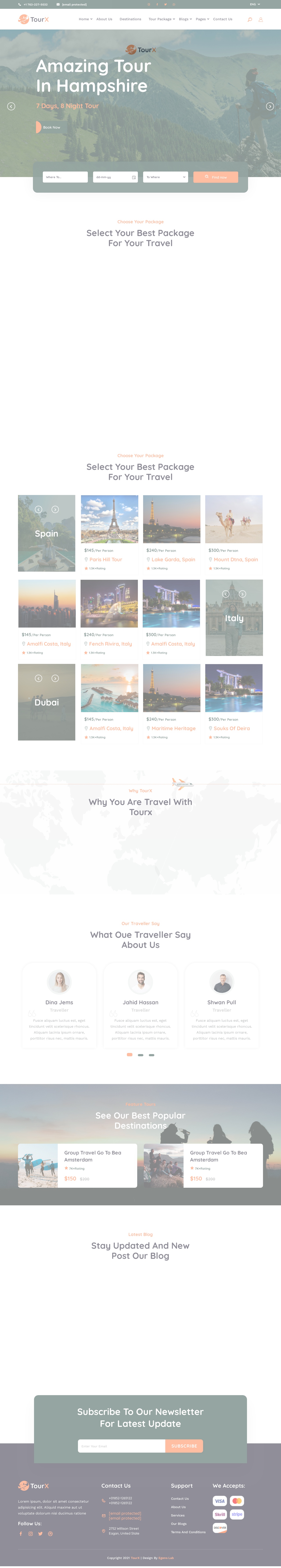 大氣的旅游套餐服務(wù)HTML5網(wǎng)站模板