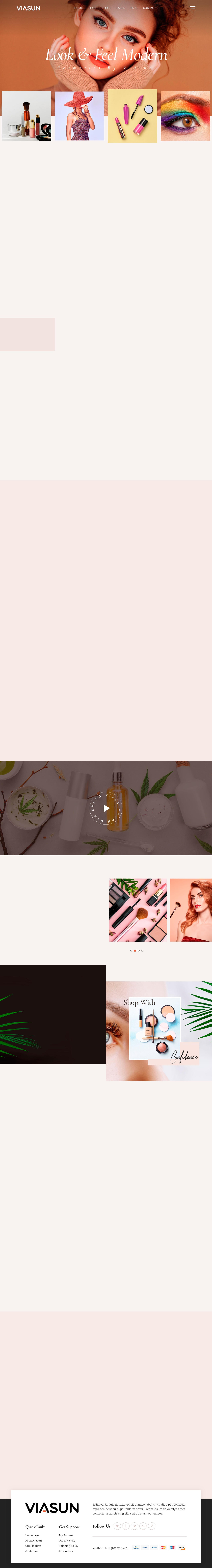 品牌化妆品商店网站html模板