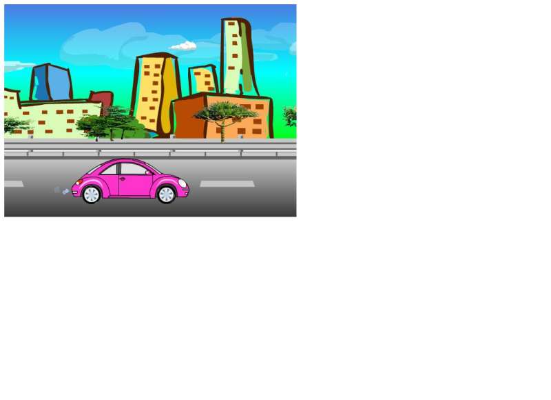 城市行驶的滴滴汽车flash动画