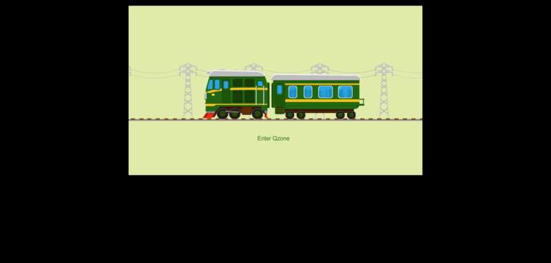 卡通铁路上行驶火车动画flash素材下载