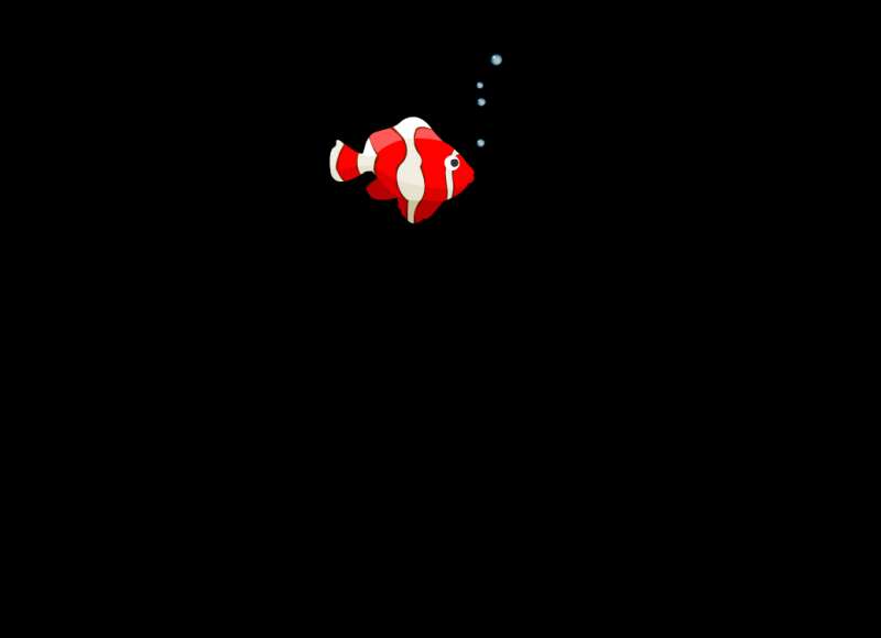 红色吐水泡金鱼flash动画素材下载