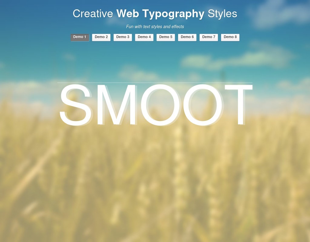 html5 css3酷炫的3D文字樣式特效