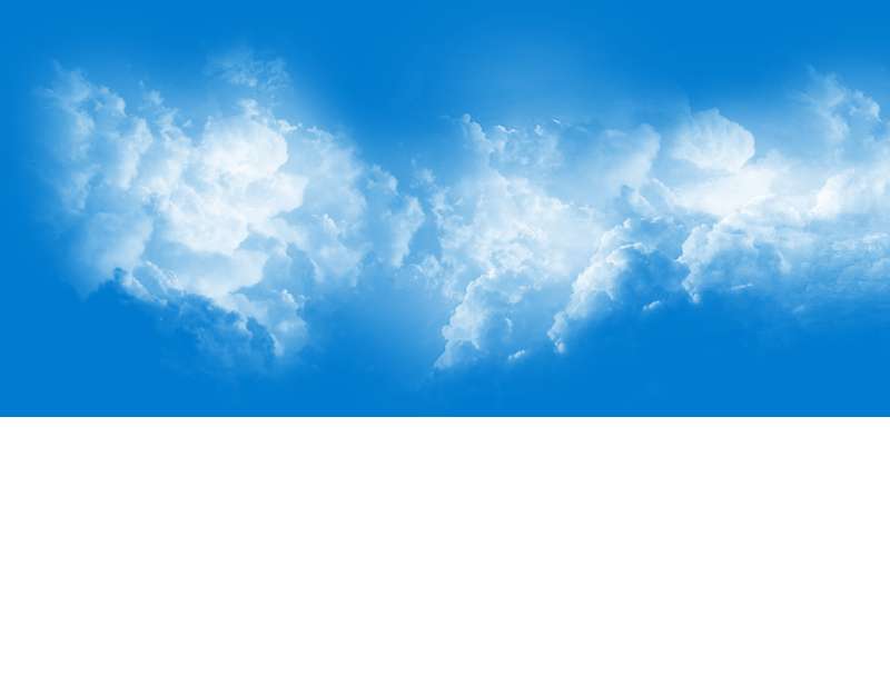 css3蓝色天空中飘动的云动画特效