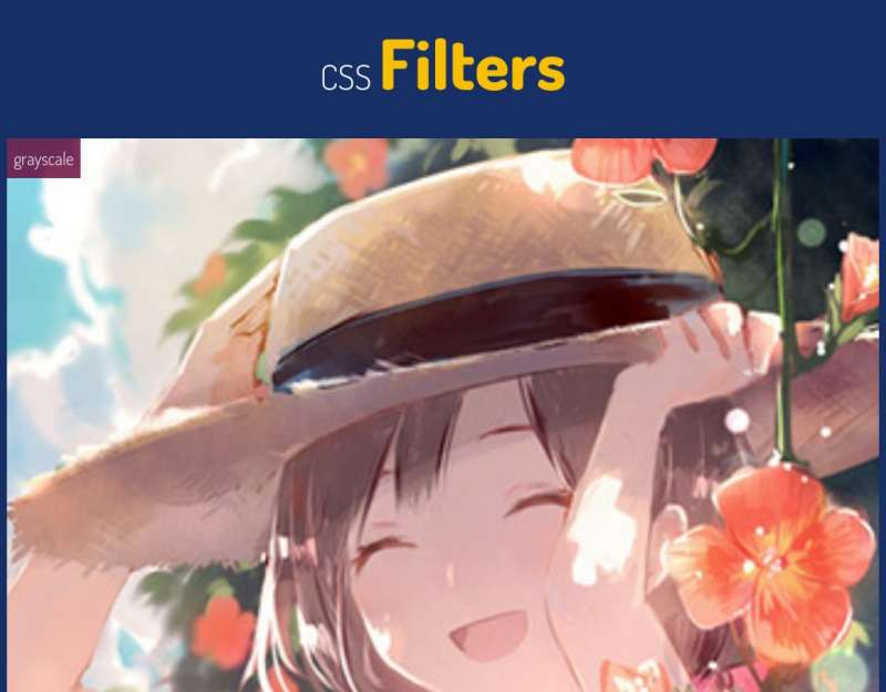 css3 filter滤镜属性制作图片滤镜特效