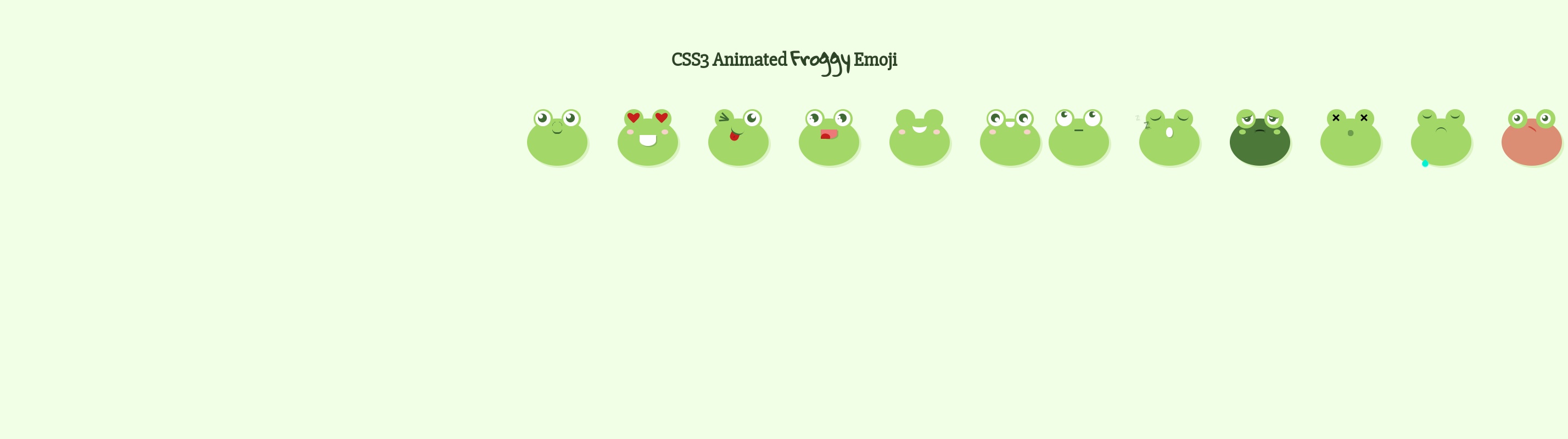 純css3繪制可愛青蛙表情動畫特效