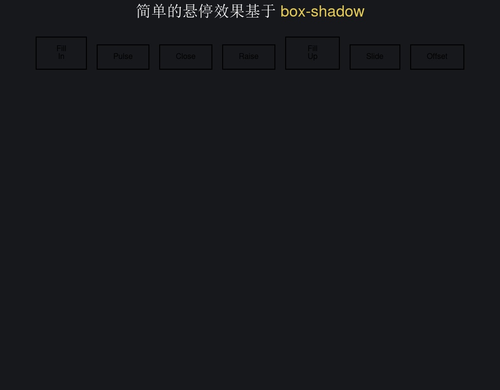 css3 box-shadow屬性制作懸停按鈕動畫事件