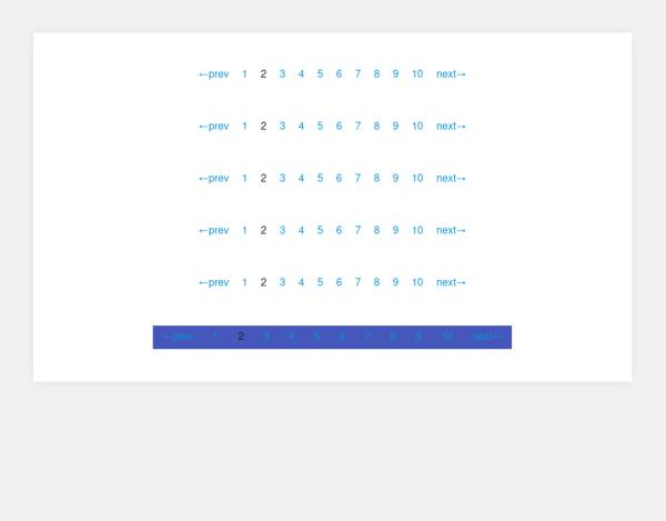 纯css3蓝色简洁的分页样式代码