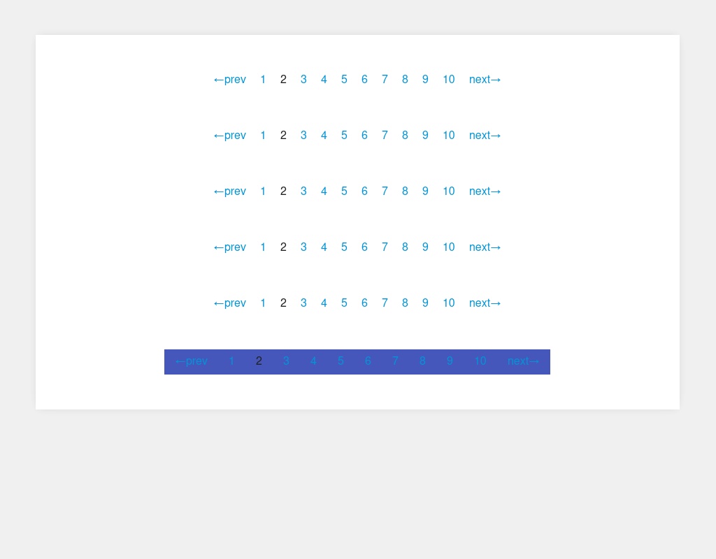 純css3藍色簡潔的分頁樣式代碼