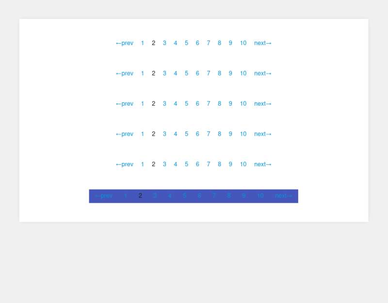 纯css3蓝色简洁的分页样式代码