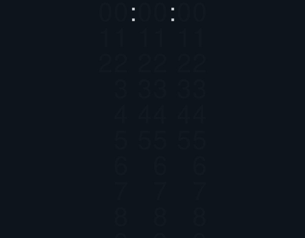 html5數(shù)字滑動時鐘代碼