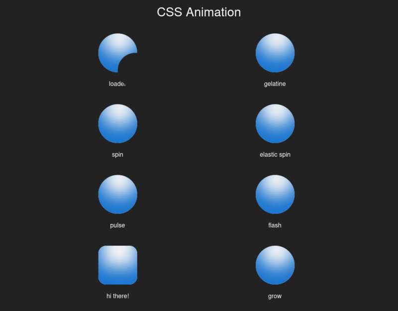 css3球形图标加载动画