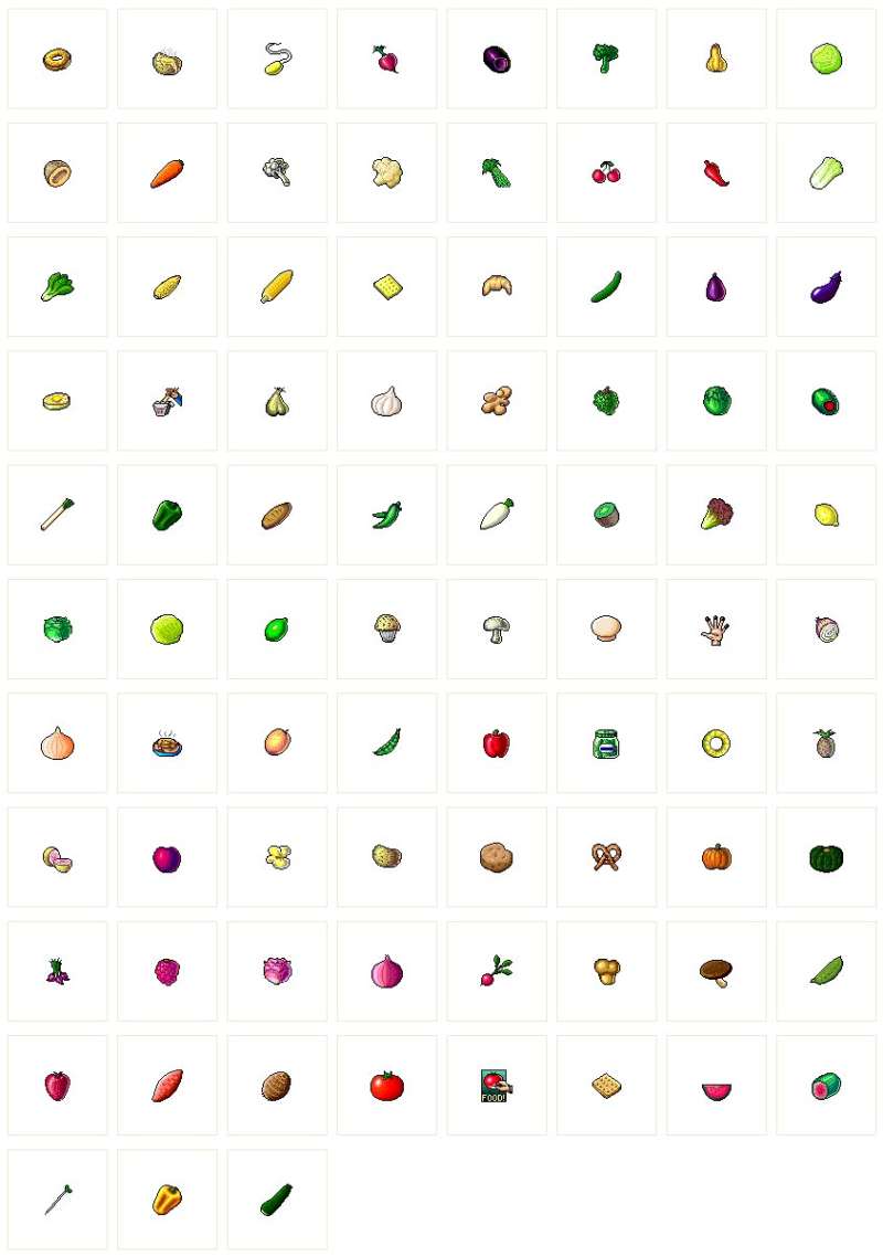 32x32的蔬菜icon图标下载_点像素蔬菜图标素材ico下载