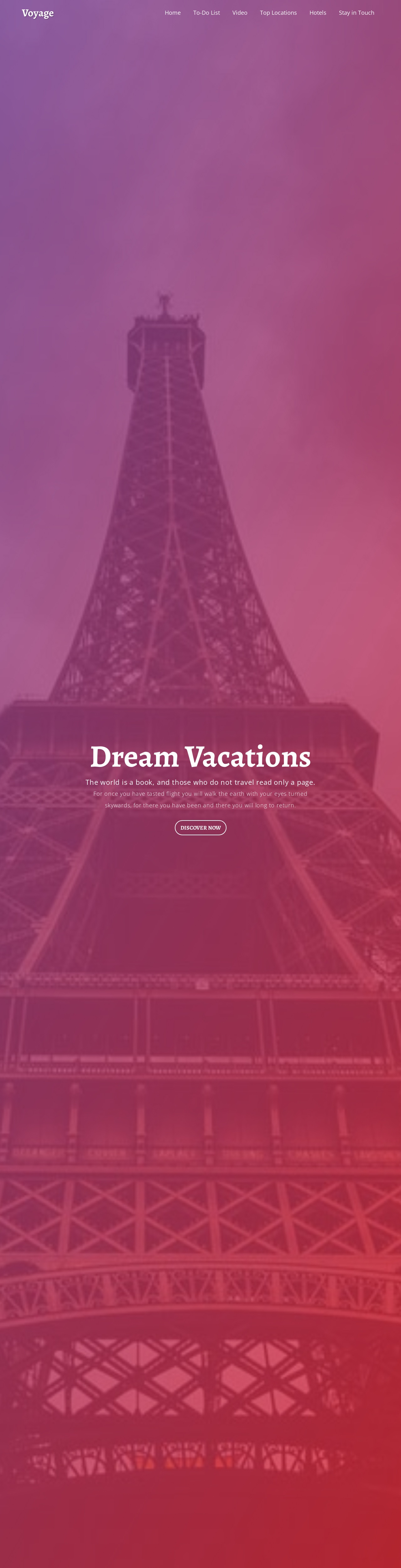 html5國外旅游攻略介紹頁面模板
