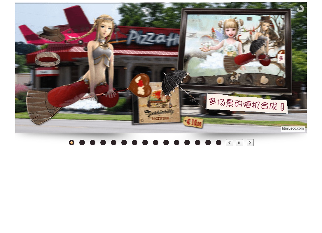 jquery html5 3D圖片切換幻燈片多種百葉窗圖片切換效果代碼