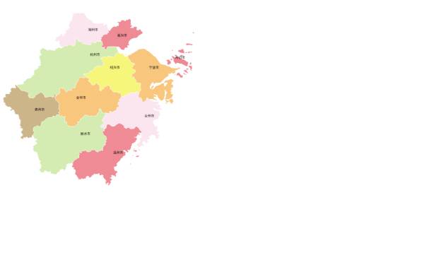 html5 svg浙江地图map省市地区代码