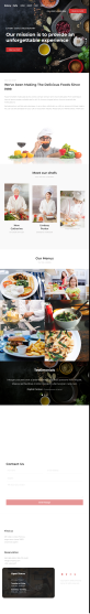 宽屏的美食餐厅介绍网站html5模板