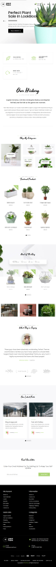 简洁的绿色盆栽植物网上购物商城模板
