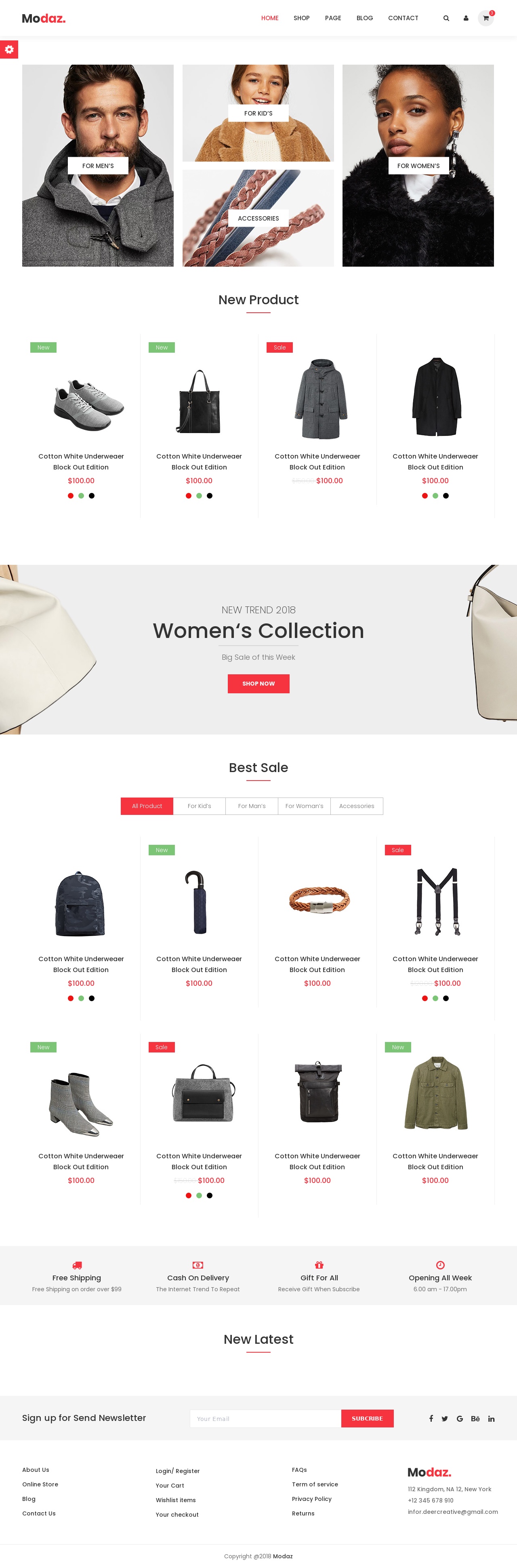 大氣的鞋服箱包品牌商城網站html5模板