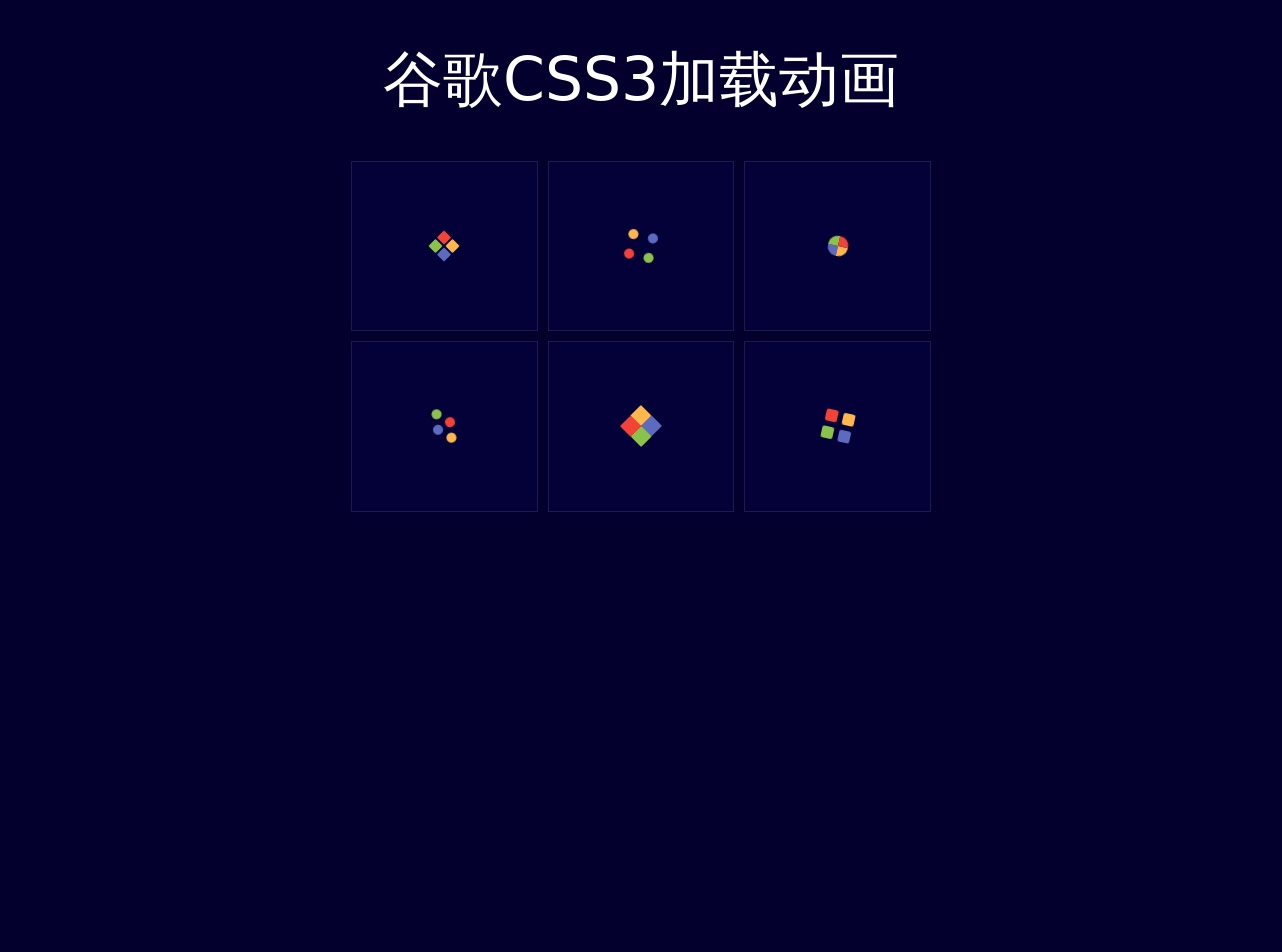 純css3谷歌loading圖標(biāo)加載動(dòng)畫(huà)特效