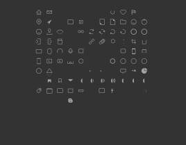 100个白色css3线性图标样式代码