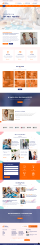 橙色的商业咨询公司Bootstrap网页模板