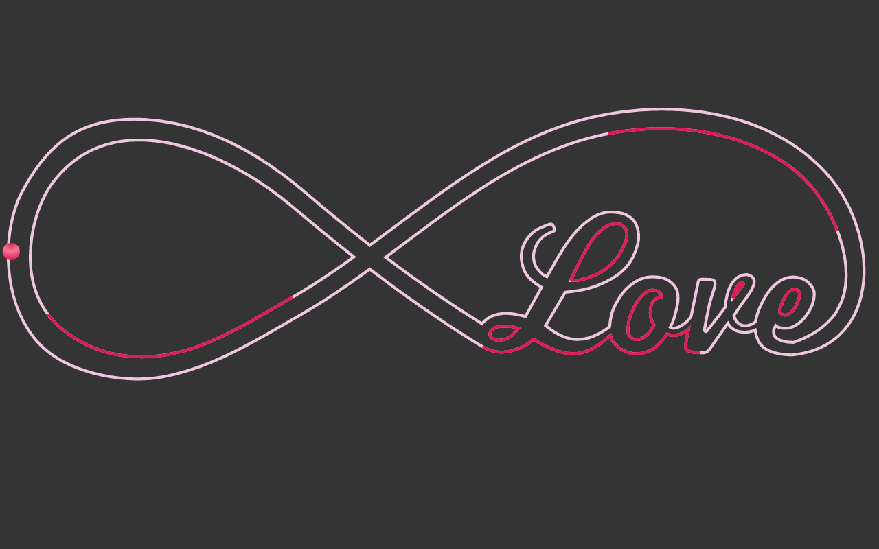 css3 svg绘制love文字动画特效