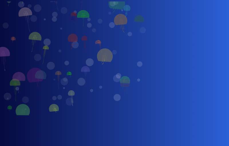 html5 canvas绘制海底水母游动特效