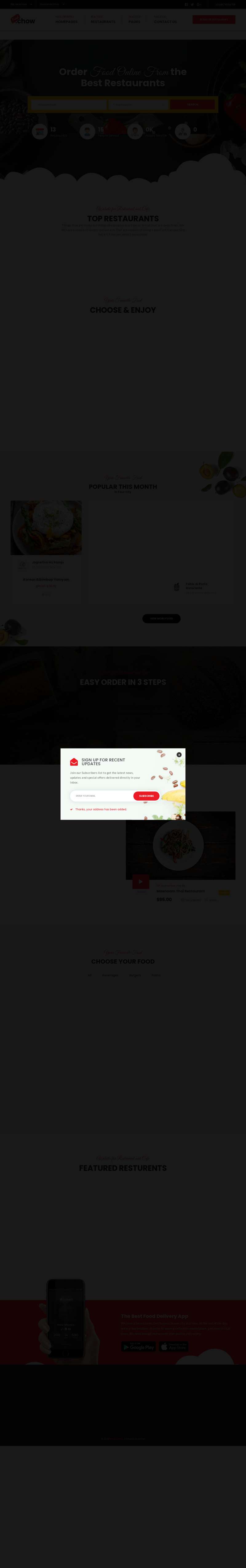 精美的外卖订餐平台网站HTML模板