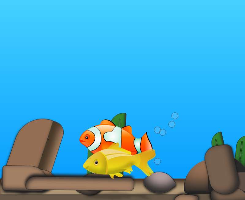 河里游动的金鱼动画特效
