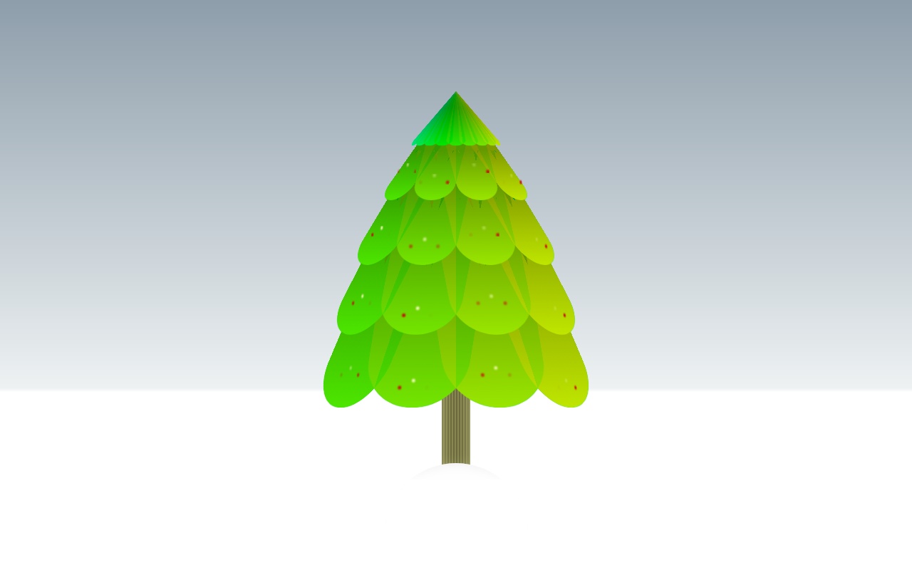 css3閃亮的節日樹ui特效