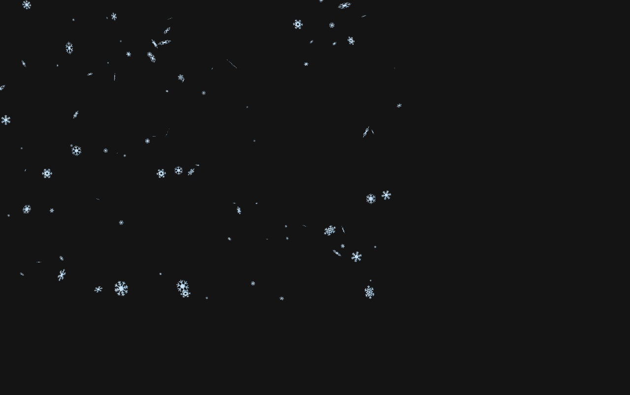 透明的3D雪花掉落特效