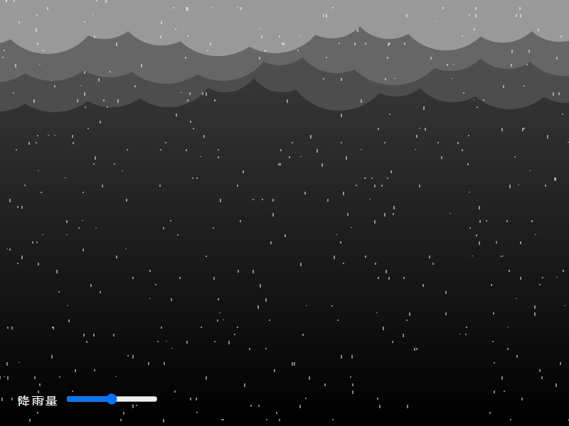 下雨天烏云密布canvas動(dòng)效