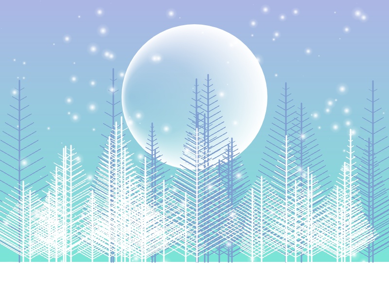 卡通冬季下雪天場景特效