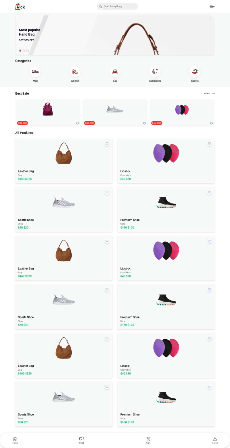 移动端鞋服箱包电商网站HTML模板