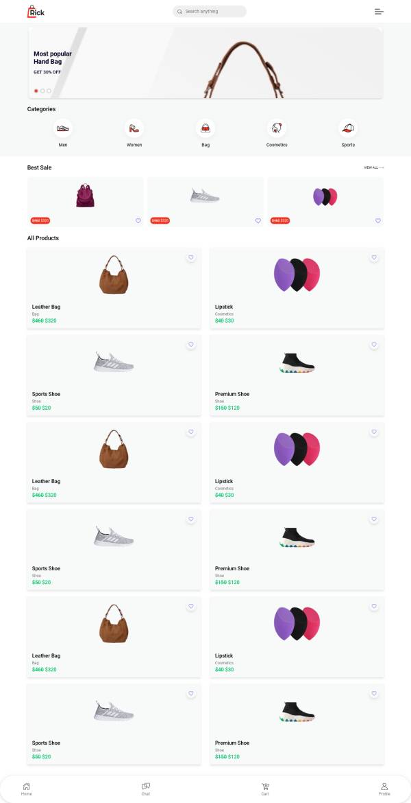 移动端鞋服箱包电商网站HTML模板