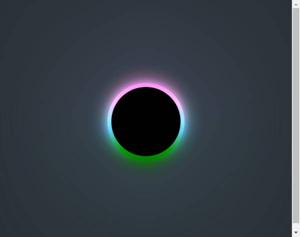 彩色发光的黑洞动画特效