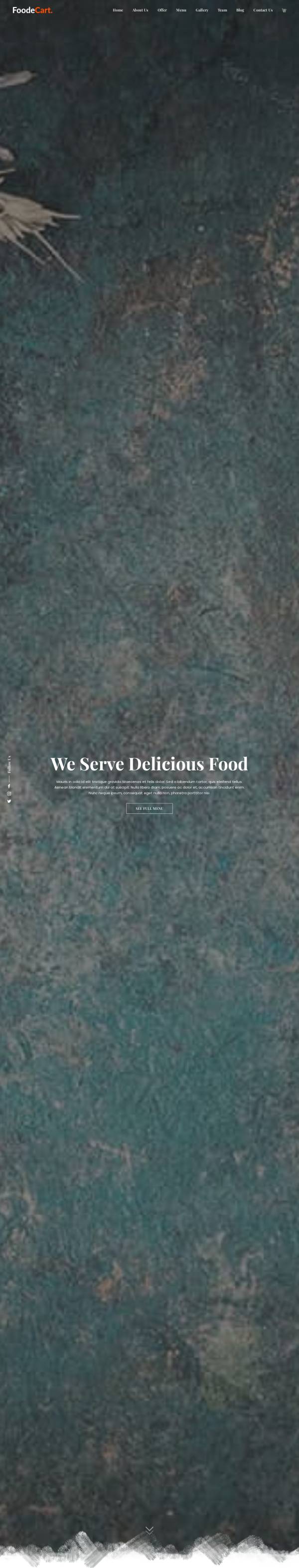 响应式餐厅美食主页HTML模板
