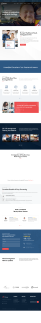 移民签证咨询服务网站HTML模板