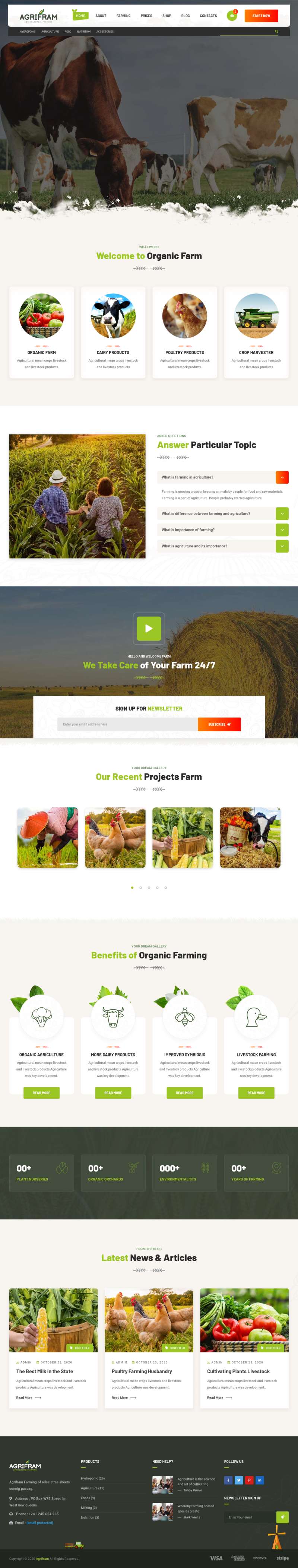 有机农业牧场网站html模板