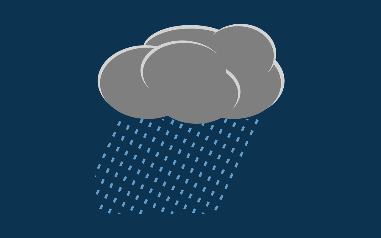 卡通的烏云下雨動(dòng)畫特效