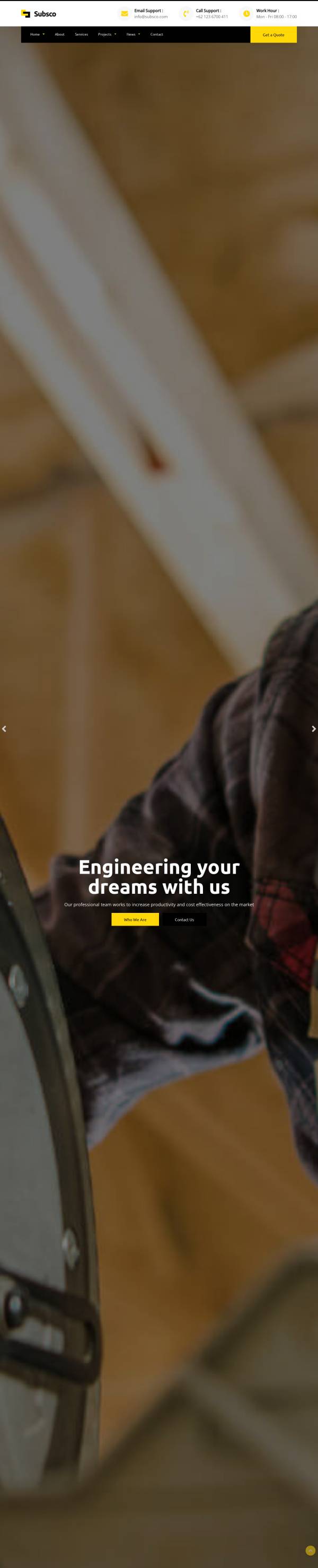 大气的工业建筑企业官网html模板